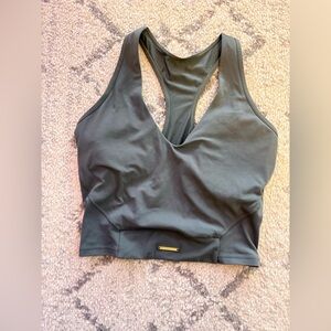 Gymshark x Whitney Simmons Crop Tank – Olive Green Medium